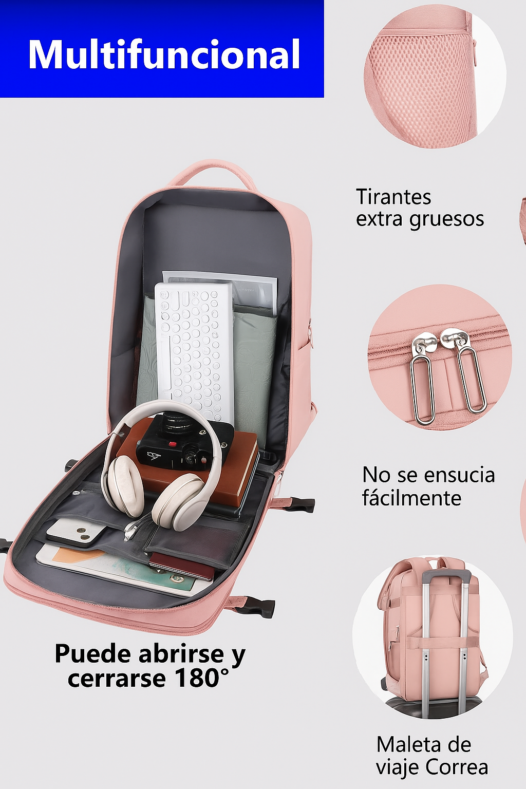 🌍 ¡VIAJÁ CÓMODO Y CON ESTILO CON LA MOCHILA 3 EN 1 MÁS COMPLETA!