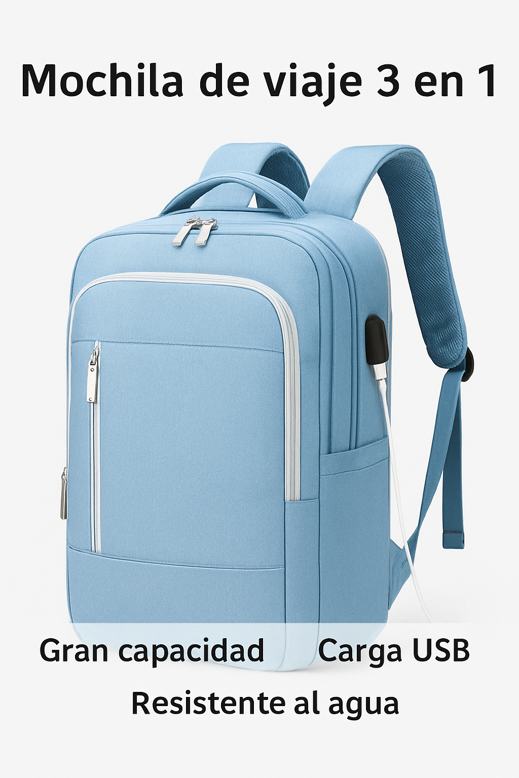 🌍 ¡VIAJÁ CÓMODO Y CON ESTILO CON LA MOCHILA 3 EN 1 MÁS COMPLETA!