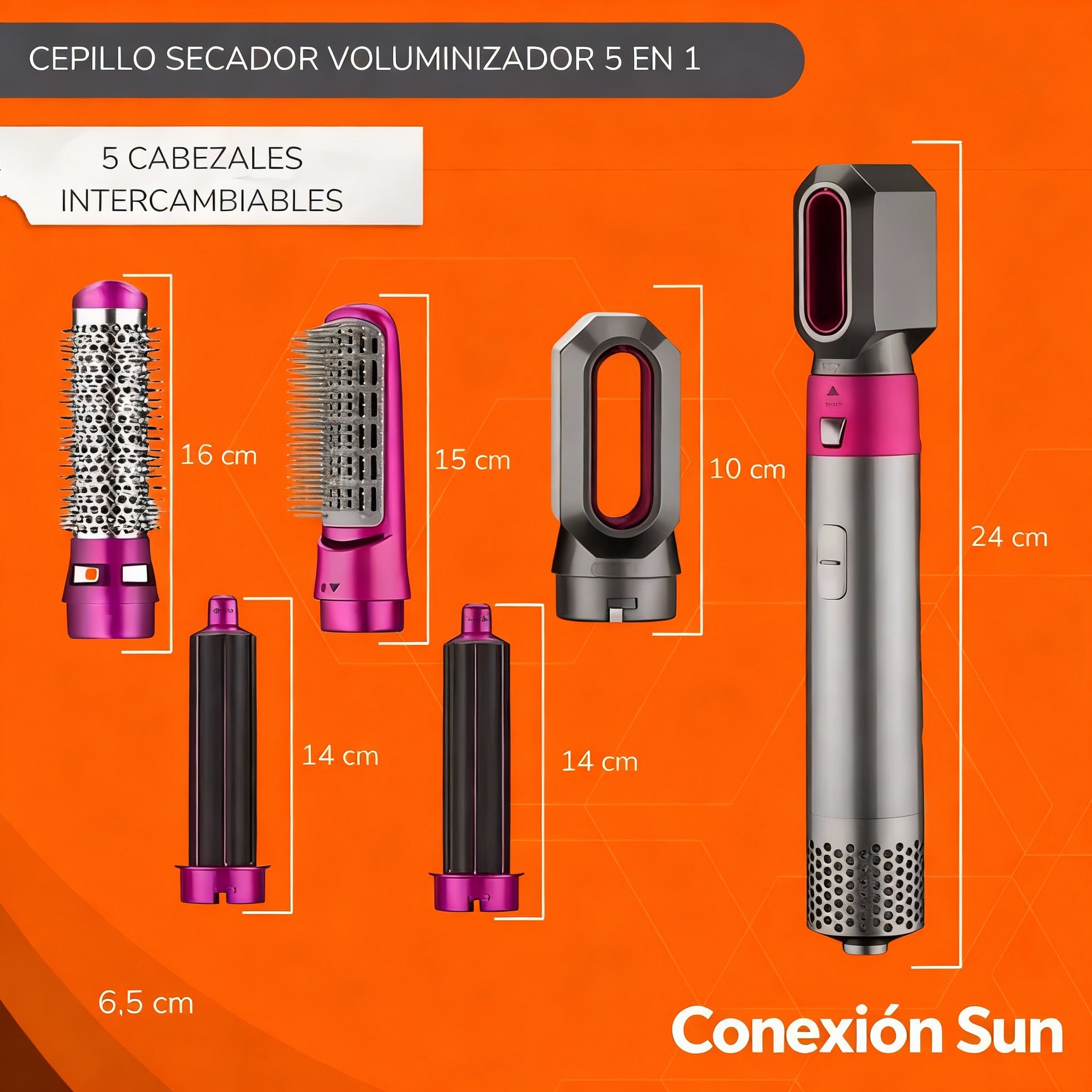 SECADOR MODELADOR EXXTRA TECH 5 EN 1 – PEINADO VERSÁTIL Y PROFESIONAL
