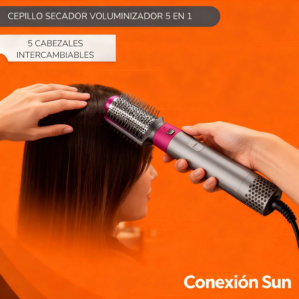 SECADOR MODELADOR EXXTRA TECH 5 EN 1 – PEINADO VERSÁTIL Y PROFESIONAL